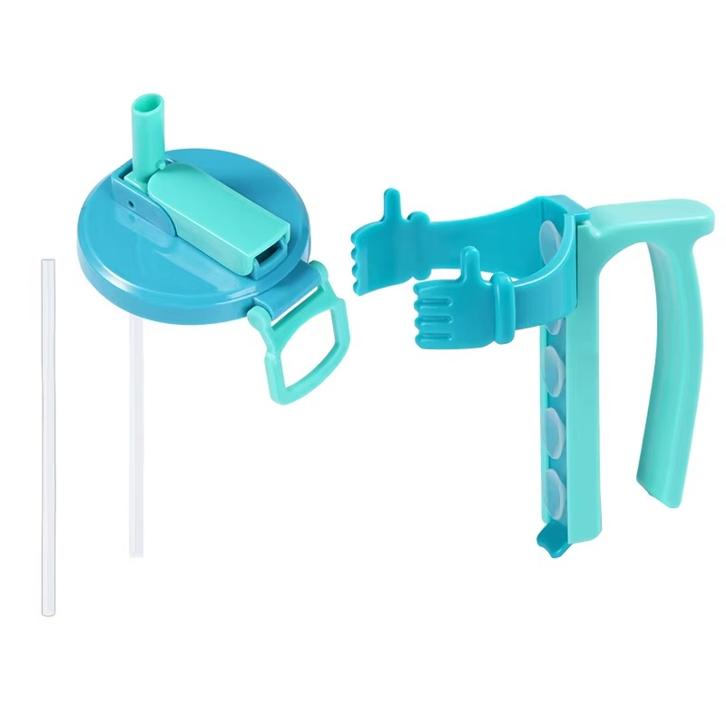 GRIPSIP™ Can Handle & Lid Set — Snap-On Grip with Spill-Proof Straw Cover